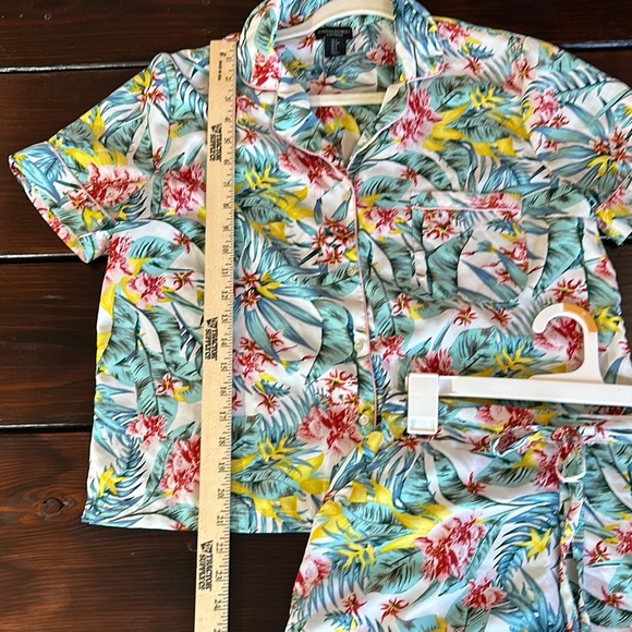 Cynthia Rowley Tropical Floral Pajama Set - Pink, Green, Yellow - Picture 11 of 16
